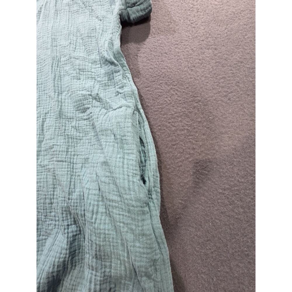 J Crew Dress Women Large Blue Double Gauze Pocket Tunic Coastal Boho A009980 - Picture 8 of 11